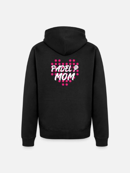 Padel_Mom - Unisex Premium Bio Zip Hoodie - Schwarz