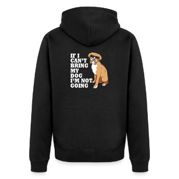 Chien Boxer - Veste à capuche bio Premium Unisexe - noir - Dos - Nico (187cm)