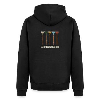 PDG de Data Center - Veste à capuche bio Premium Unisexe - noir - Dos - Nico (187cm)