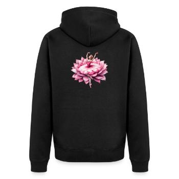 Ballet dancer with tutu - Unisex Premium Organic Zip Hoodie - black - Back - Nico (187cm)