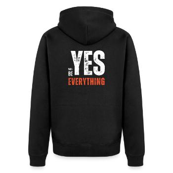 Yes Everything - Veste à capuche bio Premium Unisexe - noir - Dos - Nico (187cm)