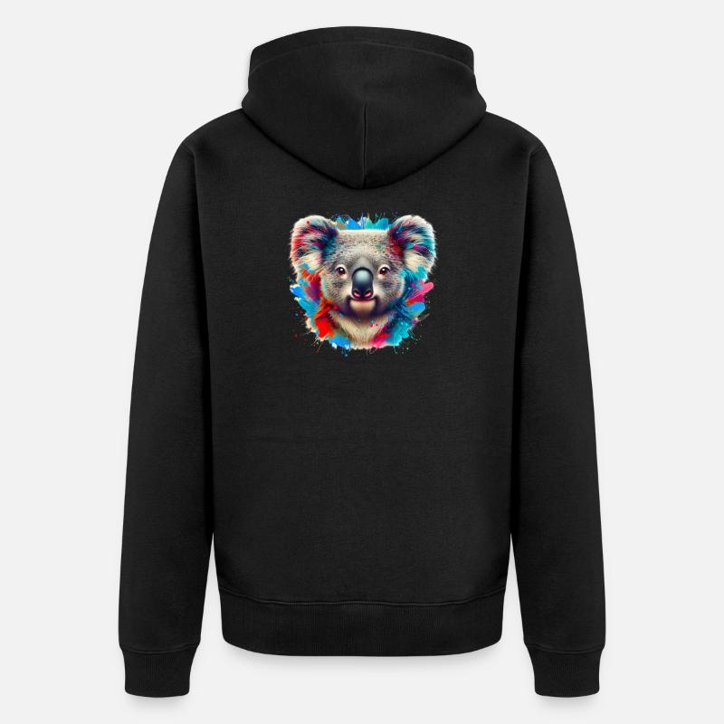 Koala - Veste à capuche bio Premium Unisexe - noir