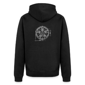 Jante en alliage - tuners et fans de voitures de sport - Veste à capuche bio Premium Unisexe - noir - Dos - Nico (187cm)