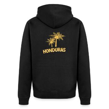 Cadeau pour le Honduras - Veste à capuche bio Premium Unisexe - noir - Dos - Nico (187cm)