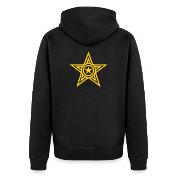 Stylish stars design illustration - Unisex Premium Organic Zip Hoodie - black - Back - Nico (187cm)