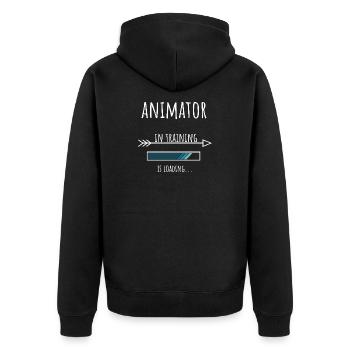 Animator Gift Profession Training Animator - Unisex Premium Organic Zip Hoodie - black - Back - Nico (187cm)