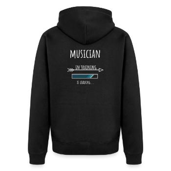 Musician Gift Profession Education Musician - Unisex Premium Organic Zip Hoodie - black - Back - Nico (187cm)