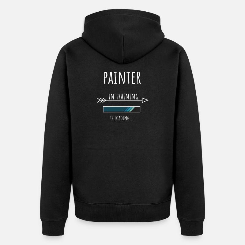 Painter Gift Profession Training Painter - Unisex Premium Organic Zip Hoodie - black