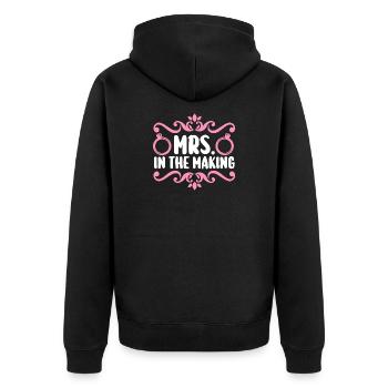 JGA Team Braut Junggesellinnenabschied - Unisex Premium Bio Zip Hoodie - Schwarz - Hinten - Nico (187cm)