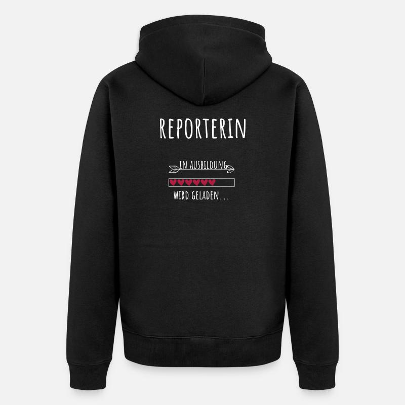 Journalisme Étudiant Profession Éducation Reporter - Veste à capuche bio Premium Unisexe - noir