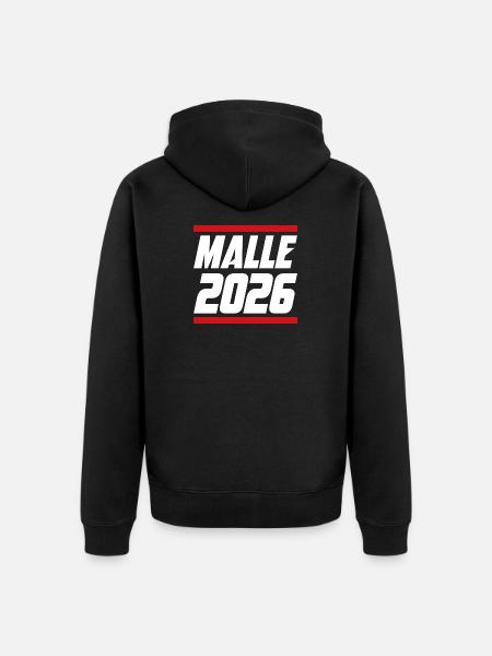 Malle 2026 lettering - Unisex Premium Organic Zip Hoodie - black