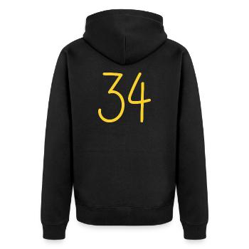 34 - Veste à capuche bio Premium Unisexe - noir - Dos - Nico (187cm)