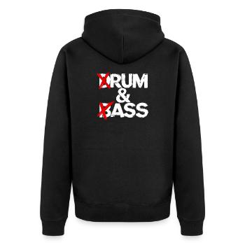 Drum & Bass / Musique du groupe Drum & Ass Drummer - Veste à capuche bio Premium Unisexe - noir - Dos - Nico (187cm)