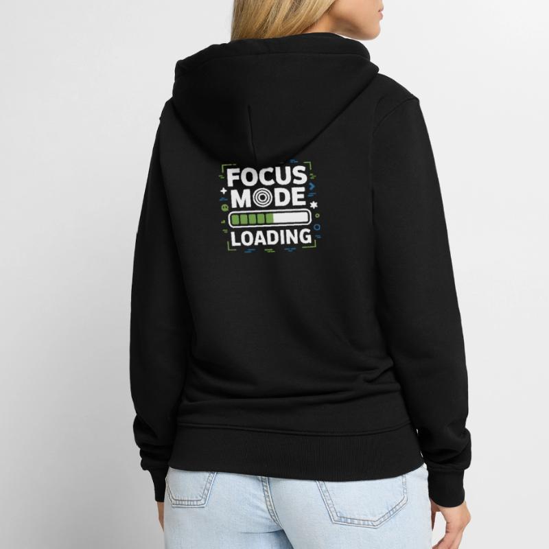 Focus Mode Loading ADHD Chaos Unisex Premium Organic Zip Hoodie