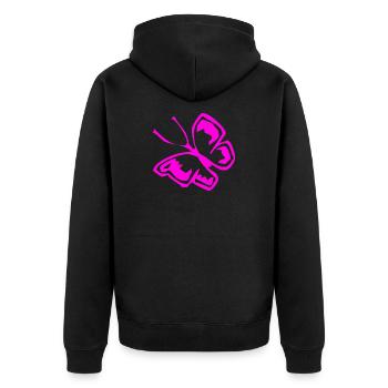 Papillon - Veste à capuche bio Premium Unisexe - noir - Dos - Nico (187cm)