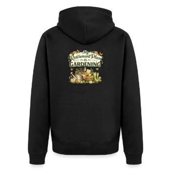 Plan de retraite Jardin Jardinage Passionnés Jardinage Fleurs Retraite - Veste à capuche bio Premium Unisexe - noir - Dos - Nico (187cm)