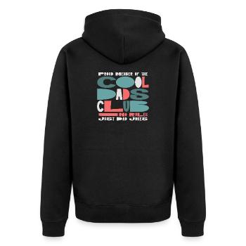 Cool Dads Club - Papa Vatertag Geschenk - Unisex Premium Bio Zip Hoodie - Schwarz - Hinten - Nico (187cm)