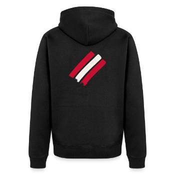 Autriche - Veste à capuche bio Premium Unisexe - noir - Dos - Nico (187cm)