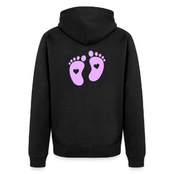 Pieds de bébé - Veste à capuche bio Premium Unisexe - noir - Dos - Nico (187cm)