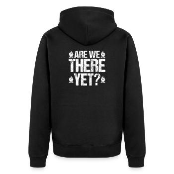 Camping Bonfire Camp Life Forest Camper - Unisex Premium Bio Zip Hoodie - Schwarz - Hinten - Nico (187cm)