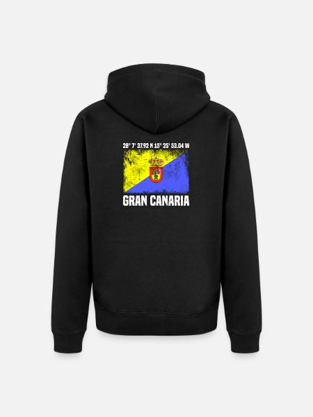 Inseltrip Gran Canaria - Unisex Premium Bio Zip Hoodie - Schwarz