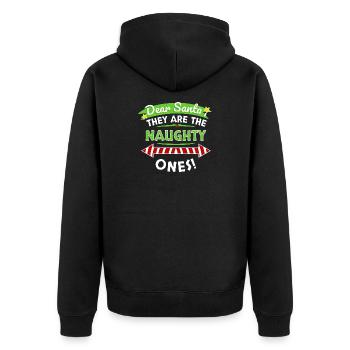Cher T-shirt du Père Noël Vilain - Veste à capuche bio Premium Unisexe - noir - Dos - Nico (187cm)
