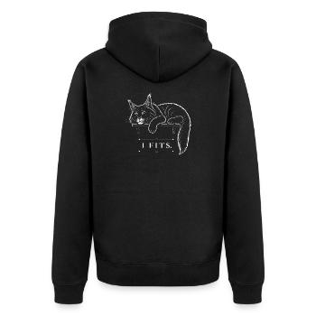 Maine Coon – I Fits - Unisex Premium Organic Zip Hoodie - black - Back - Nico (187cm)