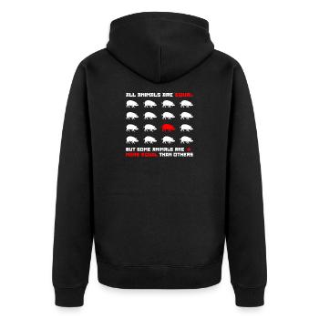 Tous les animaux sont égaux 2 - Veste à capuche bio Premium Unisexe - noir - Dos - Nico (187cm)