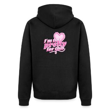 Pretty Ladies - Veste à capuche bio Premium Unisexe - noir - Dos - Nico (187cm)