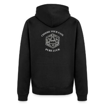 Choisissez votre destin – Pure chance - Veste à capuche bio Premium Unisexe - noir - Dos - Nico (187cm)