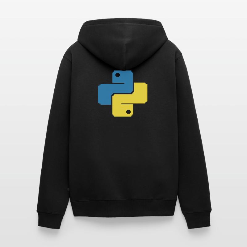 Python Pixelart Unisex Premium Bio Zip Hoodie
