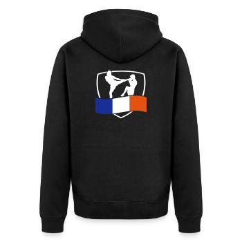 arts martiaux - Veste à capuche bio Premium Unisexe - noir - Dos - Nico (187cm)
