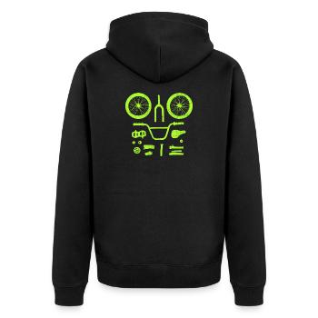 BMX - BMX Riding - BMX Bike - BMX Bike - Unisex Premium Organic Zip Hoodie - black - Back - Nico (187cm)