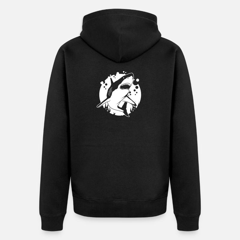 Requin - Veste à capuche bio Premium Unisexe - noir