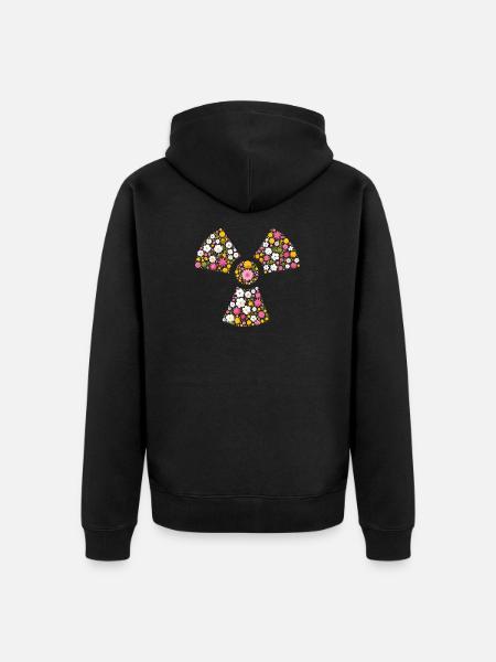 Radioactive Clover Flowers Radio Manip Radiology - Unisex Premium Organic Zip Hoodie - black