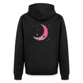 La lune et les étoiles - Veste à capuche bio Premium Unisexe - noir - Dos - Nico (187cm)