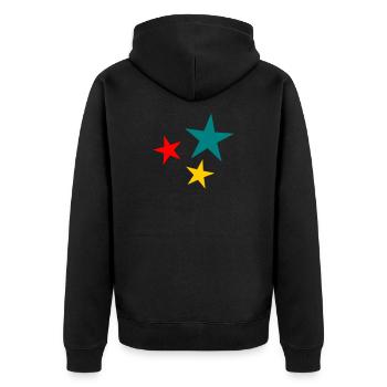 ETOILE. NOËL. JOYEUX NOËL. MERRY CHRISTMAS - Veste à capuche bio Premium Unisexe - noir - Dos - Nico (187cm)