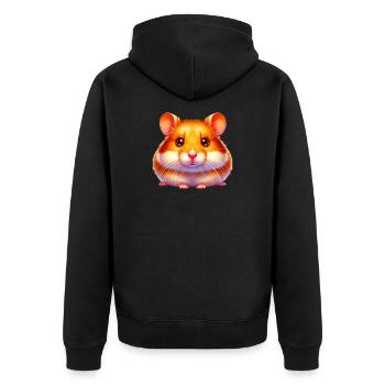 Hamster - Veste à capuche bio Premium Unisexe - noir - Dos - Nico (187cm)
