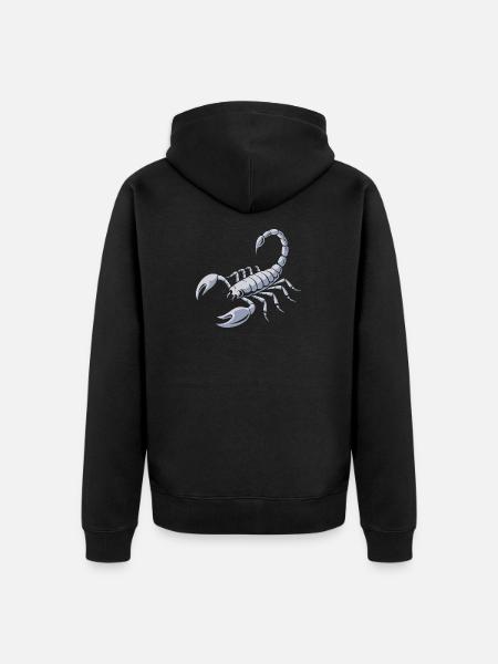 Fierce Scorpion - Unisex Premium Organic Zip Hoodie - black