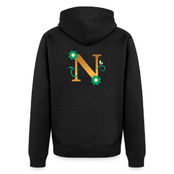 N - Veste à capuche bio Premium Unisexe - noir - Dos - Nico (187cm)