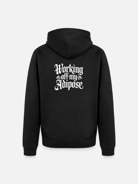 Motivierendes Workout Design - Unisex Premium Bio Zip Hoodie - Schwarz