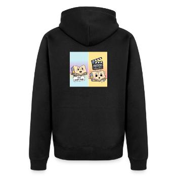 Livre vs. film – Motif de littérature drôle - Veste à capuche bio Premium Unisexe - noir - Dos - Nico (187cm)