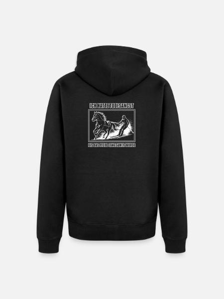 Until the horse slowed down - Unisex Premium Organic Zip Hoodie - black