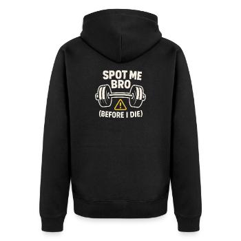Drôle de développé couché Meme Spot Me Bro Powerlifting - Veste à capuche bio Premium Unisexe - noir - Dos - Nico (187cm)
