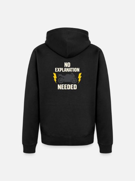 Why we ride motorcycles, - Unisex Premium Organic Zip Hoodie - black