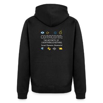 Corecore The Aesthetic of Everything Collage - Unisex Premium Organic Zip Hoodie - black - Back - Nico (187cm)