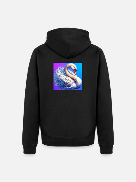 cygne - Veste à capuche bio Premium Unisexe - noir