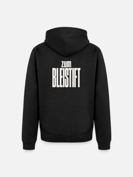 Zum Bleistift - Unisex Premium Bio Zip Hoodie - Schwarz