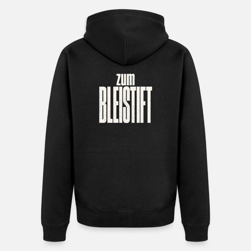 Zum Bleistift - Unisex Premium Bio Zip Hoodie - Schwarz