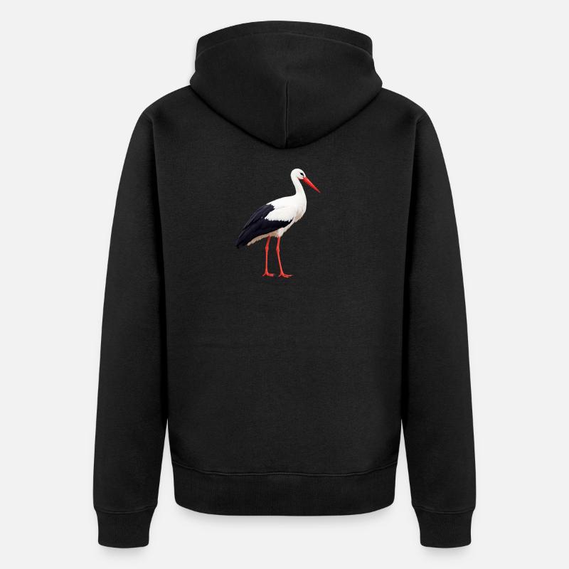 cigogne - Veste à capuche bio Premium Unisexe - noir